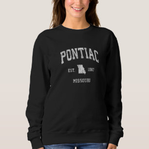 Sudadera Pontiac Misuri Mo Deportes Atléticos Vintage