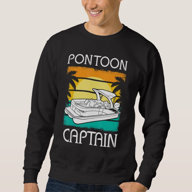 Sudadera Pontoon Boat Captain Motorboating Pontooning Boati (Anverso)