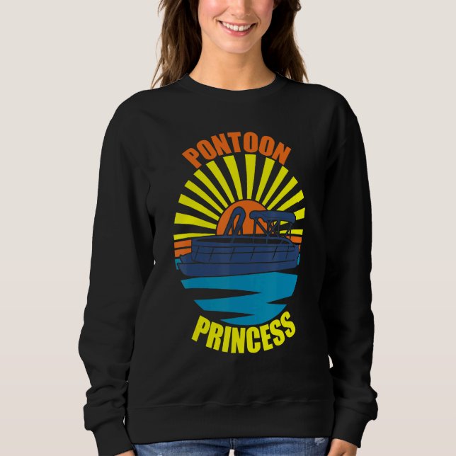 Sudadera Pontoon Boat Princess Captain Boating Lake (Anverso)