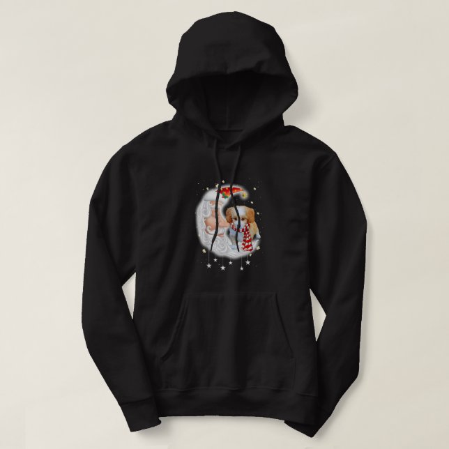 Sudadera Poo chií lindo con Navidades de Santa Hat (Diseño del anverso)
