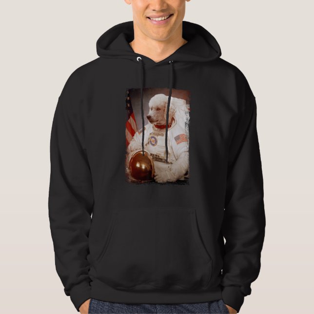 Sudadera Poodle Astronaut Moon Space Mission Animal Astrona (Anverso)
