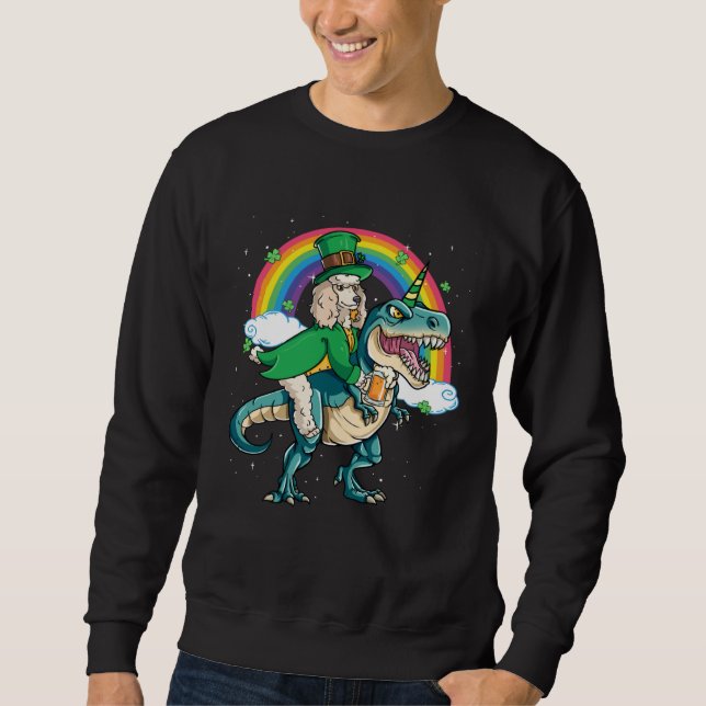 Sudadera Poodle Beer Dino Rex Horn Rainbow Dog (Anverso)
