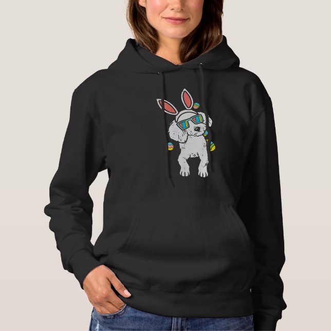 Sudadera Poodle Bunny Ears Glasses Easter Eggs (Anverso)