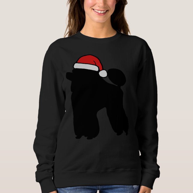 Sudadera Poodle Con Sombrero De Santa (Anverso)