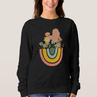 Sudadera Poodle Dog  Mom Dad Pet Cute Rainbow Boho Pink