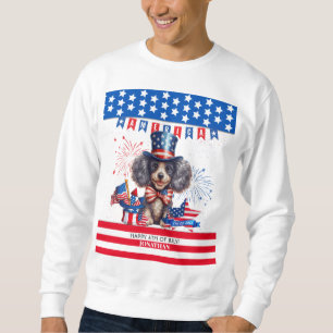 Sudadera Poodle Feliz 4 De Julio Día De La Independencia De