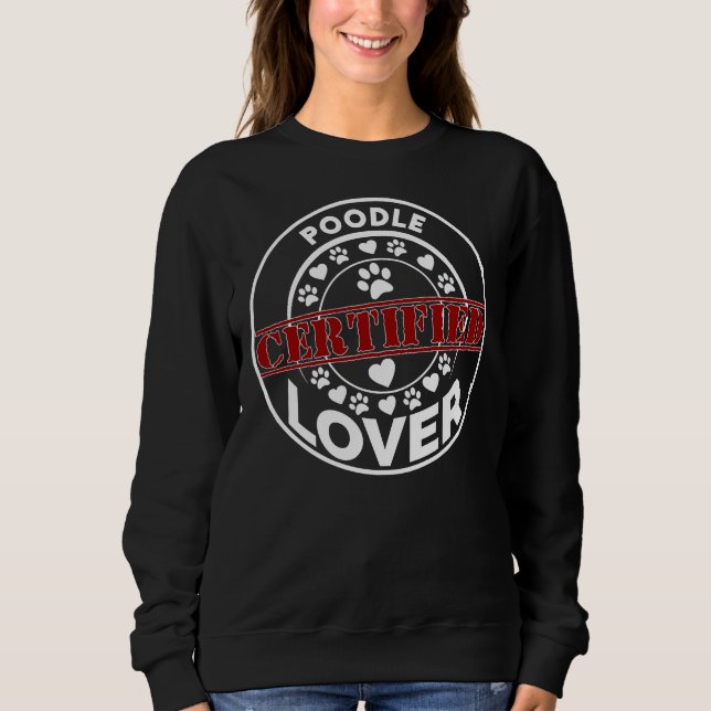 Sudadera Poodle Lover certificado (Anverso)