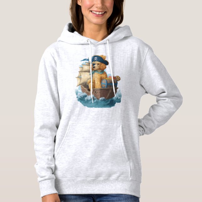 Sudadera Poodle Pirata � Perro Marino Divertido (Anverso)