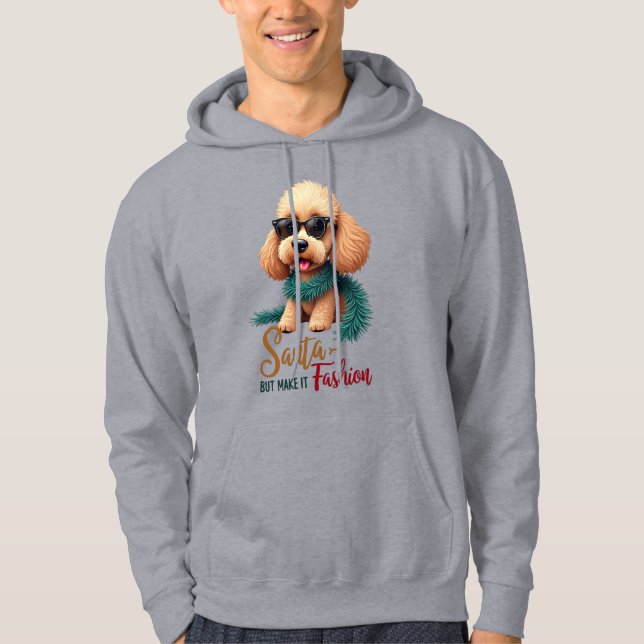 Sudadera Poodle Santa But Make It Fashion Hoodie (Anverso)