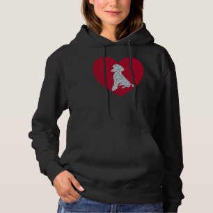 Sudadera Poodle Sitting Diamond Red Heart