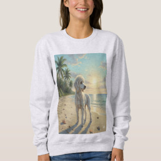 Sudadera poodle sweatshirt on the beach