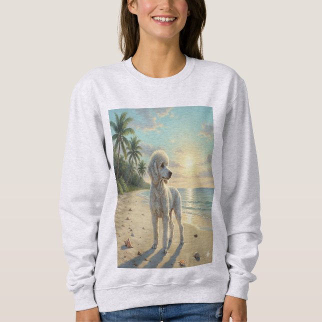Sudadera poodle sweatshirt on the beach (Anverso)
