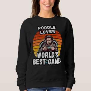 Sudadera Poodle World S Mejor Gamer Vintage Classic Retro A