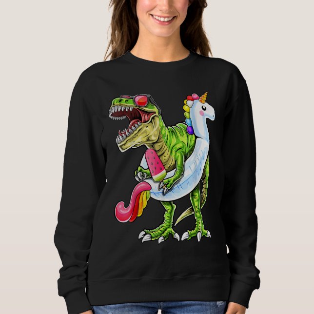 Sudadera Pool Party Rex Dinosaur Unicorn Float Summer 1 (Anverso)
