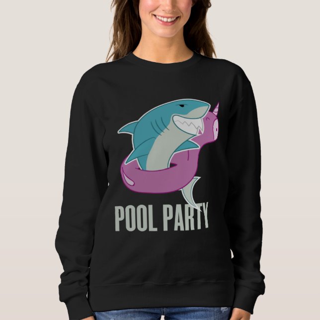 Sudadera Pool Party  Shark Unicorn Fishing (Anverso)