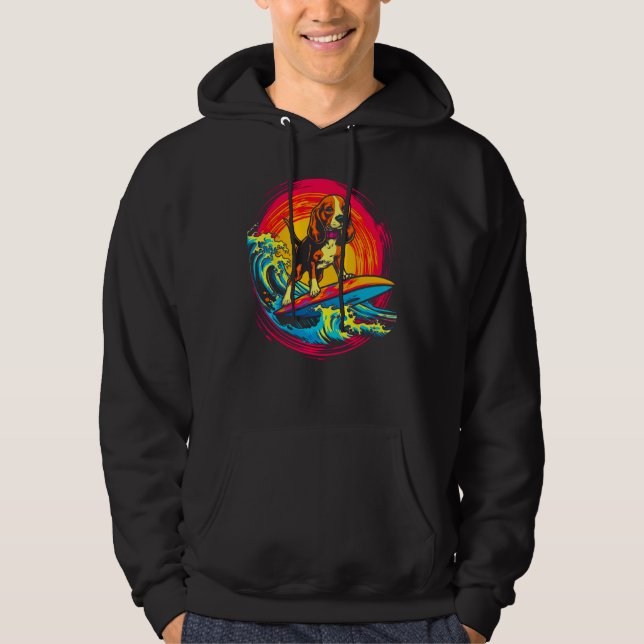 Sudadera Pop Art Artist Design Beagle Dog Surf (Anverso)