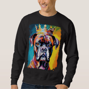 Sudadera Pop Art Boxer Dog King Queen