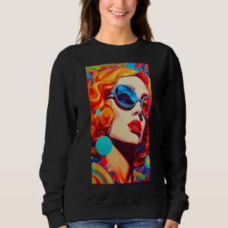 Sudadera Pop-Art Hippie Retro Art 60's Colorful Vintage