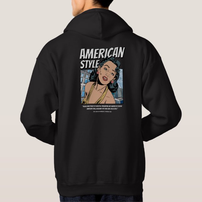 Sudadera Pop Art Hoodie con diseño clásico americano (Reverso)