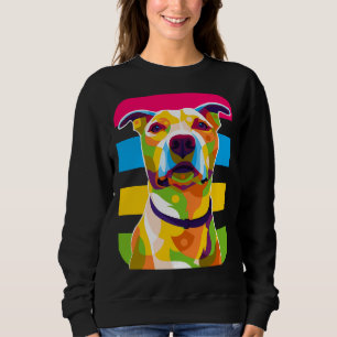 Sudadera Pop colorido de retrato de Bulldog