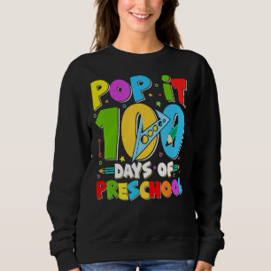 Sudadera Pop It 100 Días De Estudiantes De Preescolar 100 D