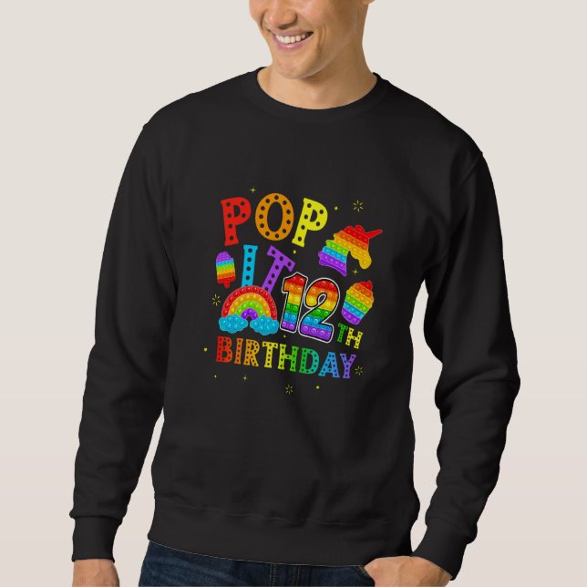 Sudadera Pop It 12 cumpleaños 12 años Fiesta de compras par (Anverso)