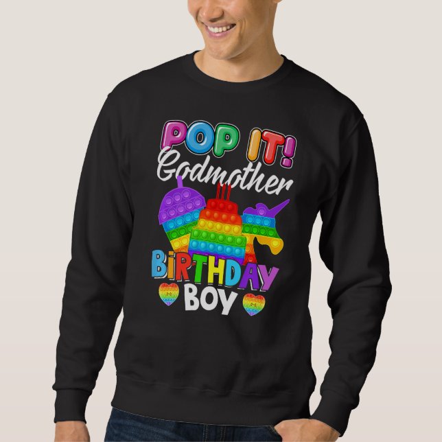 Sudadera Pop It Godfather Birthday Boy Fidget Kid Mateo (Anverso)