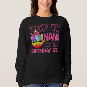 Sudadera Pop It Nana De La Chica De Cumpleaños Unicorn Fidg