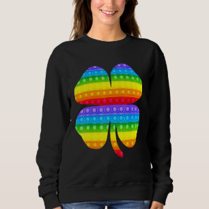 Sudadera Pop It Shamrock St Patricks Day Funny Para Estudia