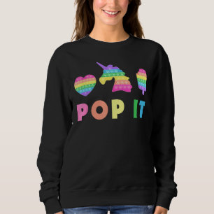 Sudadera Pop it Unicornio Crema de Hielo Fidget Boys Chicas