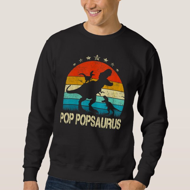 Sudadera Pop Pop Dinosaurio Pop Popsaurus 2 Dos Niños Chris (Anverso)