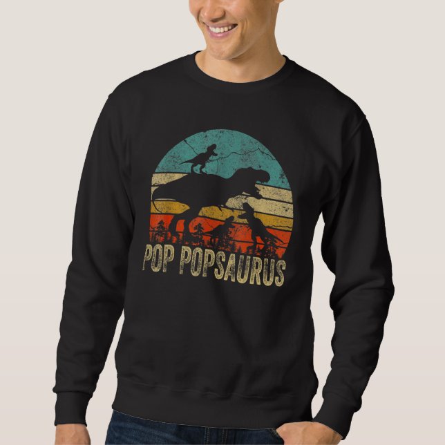 Sudadera Pop Pop Dinosaurio Pop Popsaurus 3 Dos Niños Chris (Anverso)
