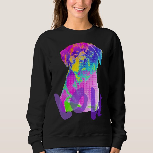 Sudadera Pop Rottweiler Puppy Love (Anverso)