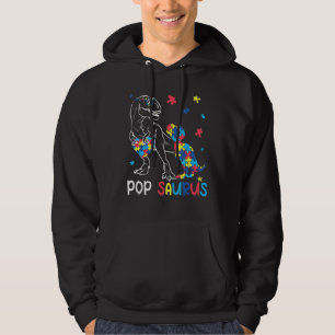 Sudadera Pop Saurus Autism Conciencia Dinosaurio autista Fa