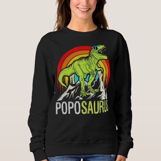 Sudadera Poposauro Diversión Dinosaurio Popo Saurus Familia (Anverso)