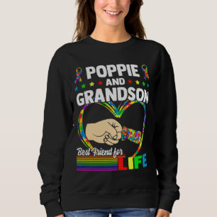 Sudadera Poppie Y Grandson El Mejor Amigo Del Autismo De Vi