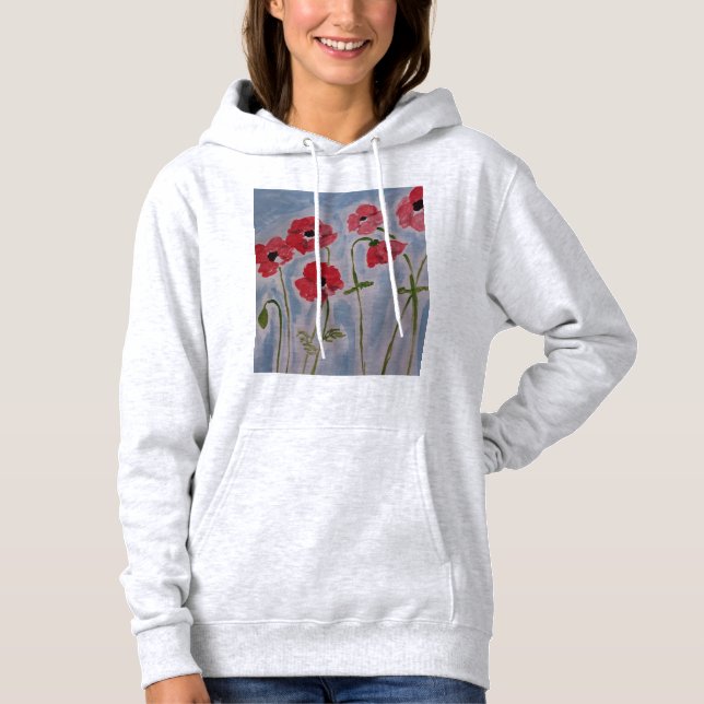 Sudadera Poppies rojos salvajes (Anverso)