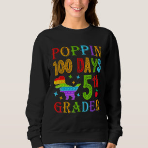 Sudadera Poppin 100 Días Estudiante de 5to Grado Escuela Di