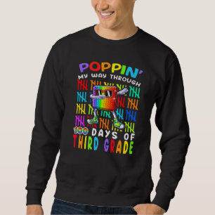 Sudadera Poppin' A Lo Largo De 100 Días De Tercer Grado 100
