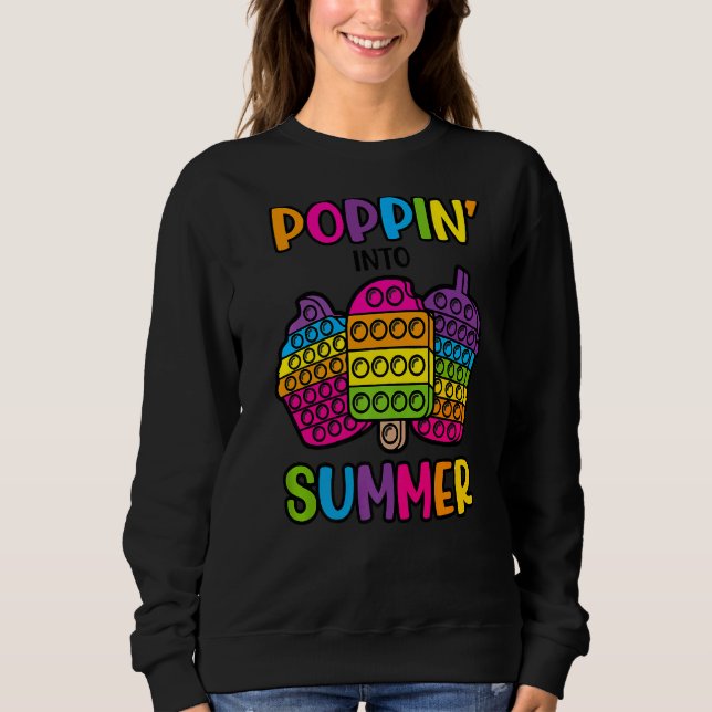 Sudadera Poppin' En Verano Fidget Pop It Ice Cream Cupcak (Anverso)