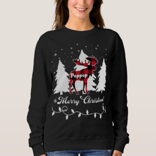 Sudadera Poppop Reno Búfalo Cuadros Rojos Navidad Combinand