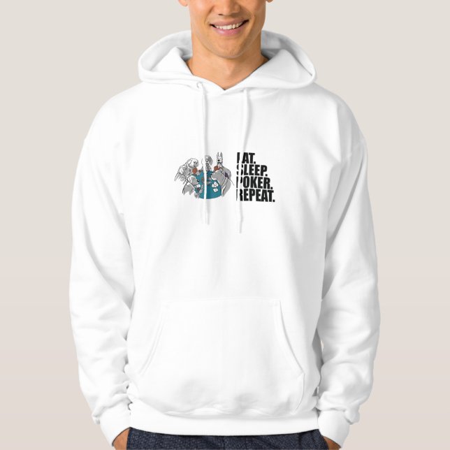 Sudadera Póquer - Comer. Duerme. Poker. Repite. (Anverso)