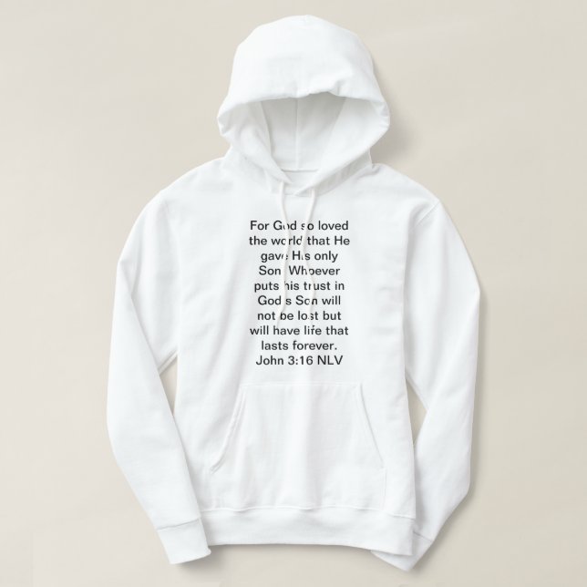 Sudadera Por Dios tan amado el mundo (Diseño del anverso)