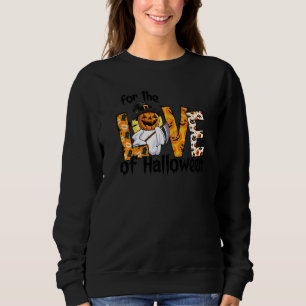 Sudadera Por El Amor De Halloween Fantasma Lindo Calabaza H
