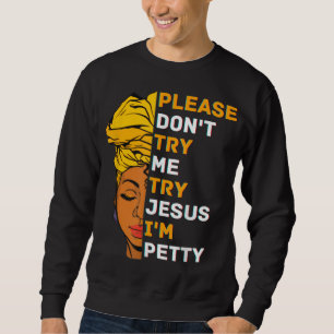 Sudadera Por favor no intente probar Jesús Chica negro Mel