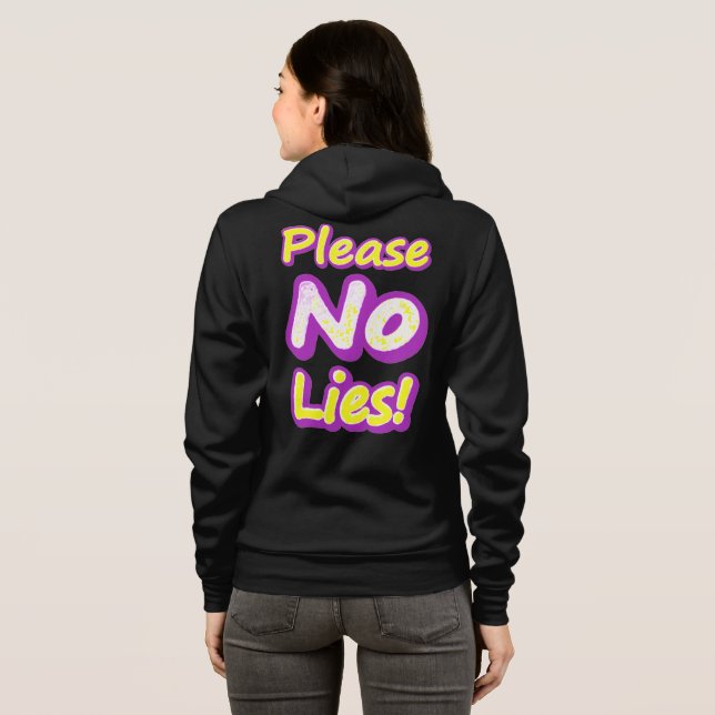 Sudadera "¡Por favor, no mientas!" Diseño Cuto. ¡Hazte con  (Reverso completo)