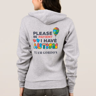 Sudadera Por favor, tenga paciencia, tengo autismo Concienc