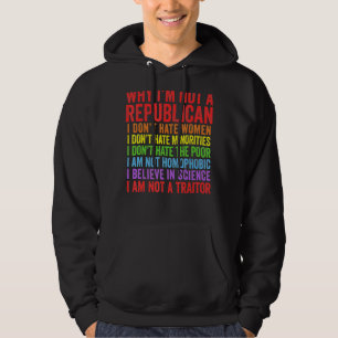 Sudadera Por qué no soy republicano, no soy traidor