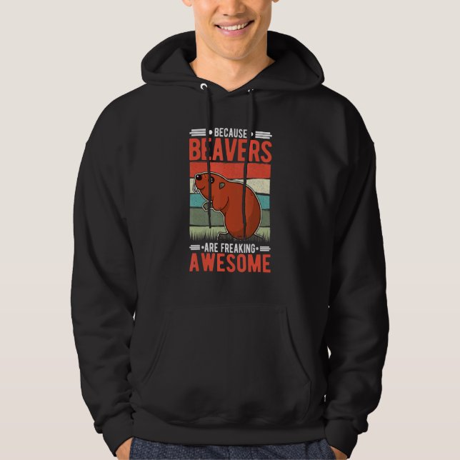 Sudadera Porque los castores son un asombroso castor (Anverso)