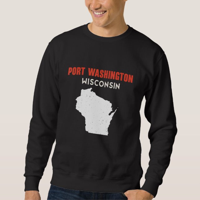 Sudadera Port Washington USA State America Travel Montanan  (Anverso)